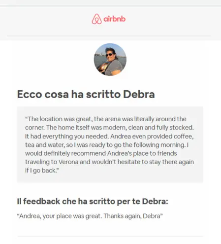 Cittadella Recensione Airbnb